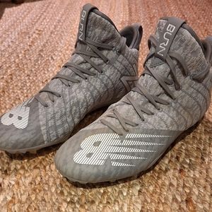 New Balance Lacrosse Cleats Men's Size 10 Burn X2 Gray/White Lace Up